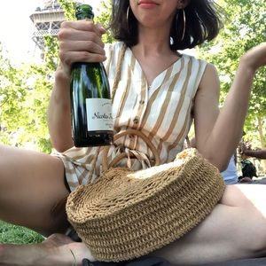 The cutest little romper shorts. Yellow Stripes